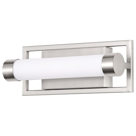 Nuvo Canal Small Vanity LED Brushed Nickel White Acrylic Lens 62/1541
